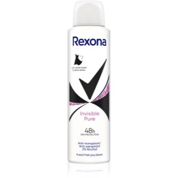 Rexona Invisible Pure spray anti-perspirant impotriva petelor albe si galbene - imagine 2